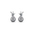 Pina colada | Or Blanc Vermeil | Boucles d'oreilles ananas diamant CZ